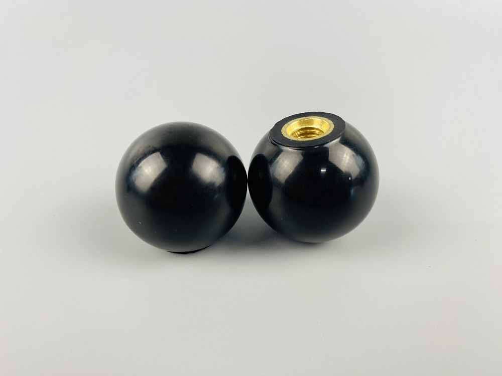 Наконечник важеля універсальний М8, D30 (шар чорний), латунна втулка різь внутрішня М8 Мукачево - фото 2