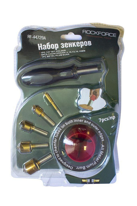 Набір зенкерів з тримачем, 7пр. (6,10,13,16,19мм), в блістері Одеса - фото 1