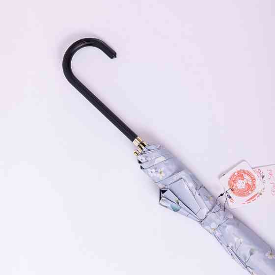 Классический зонт-трость полуавтомат из полиэстера 7 спиц диаметр 99 см Голубой HP-23-7BL Киев