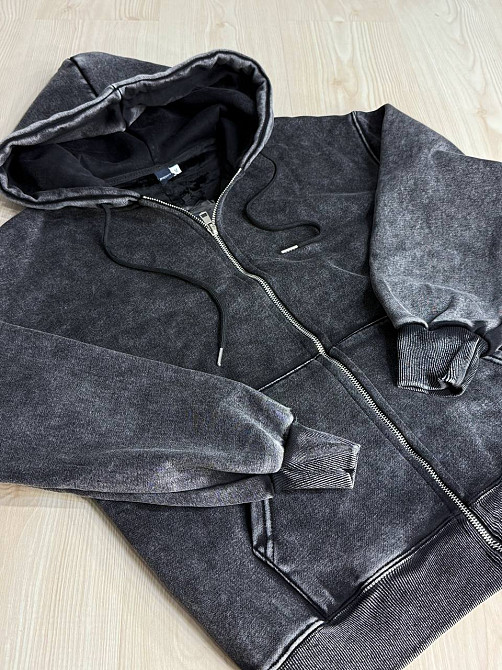 Костюм жіночий Joy One 2166-11 утеплений варений худі зі штанами палаццо чорний, чорний, XL Київ - фото 19