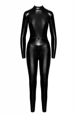 Комбінезон Noir Handmade F319 Caged wetlook catsuit with zippers and ring - L Львов