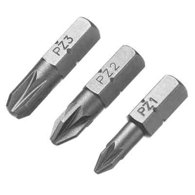 Набір біт Stanley Pozidriv, Pz1, Pz2, Pz3, L = 25 мм, 3 шт, блістер (STA61043) Вінниця