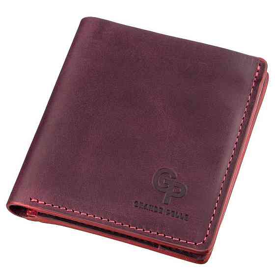 Оригінальна портмоне жіноче з накладною монетницьою GRANDE PELLE 11225 Бордове Київ