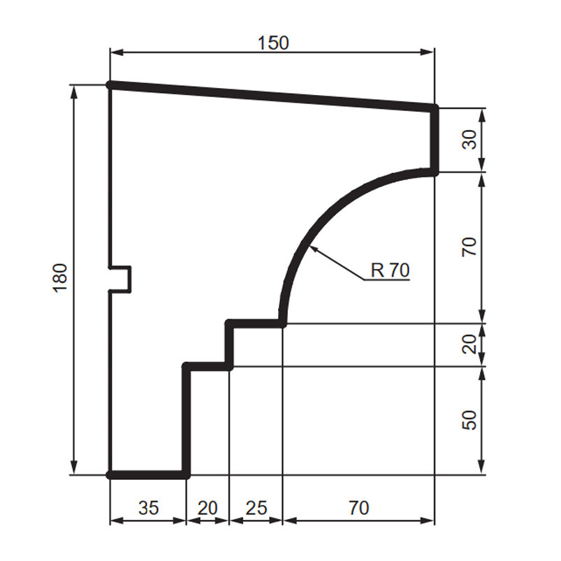 Подоконник фасадный Prestige Decor DC 115 Днепр - изображение 2