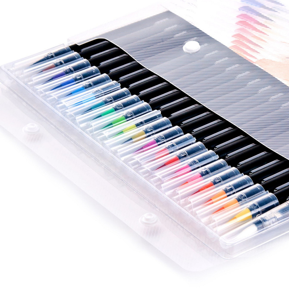 Набор акварельных маркеров для рисования Bianyo 20 цветов, Акварельные фломастеры (маркер-кисточка) Каменец-Подольский - изображение 3