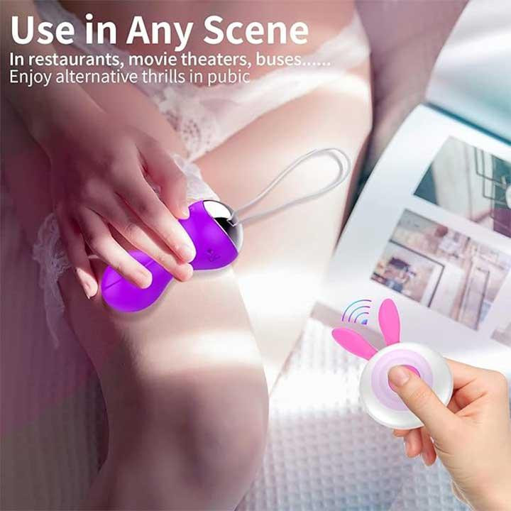 Вагінальні кульки Кегеля з вібрацією 12 режимів Фіолетовий Вінниця - фото 13