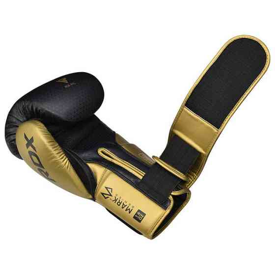 Боксерські рукавиці RDX MARK PRO SPARRING TRI LIRA 2 GOLDEN-14 унцій (капа в комплекті) Кам'янське