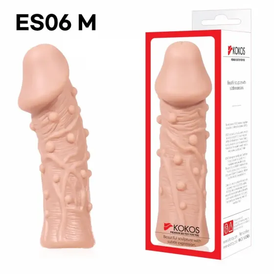 Насадка на член Kokos Extreme Sleeve ES.06 розмір M, потовщувальна, стимулюючий рельєф Львів