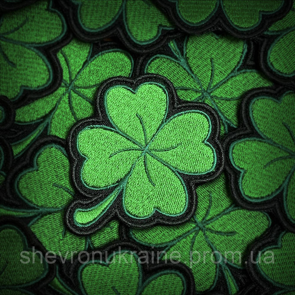Шеврон клевер (Форма контурная. На липучке) Размер 7x7см Киев - изображение 1