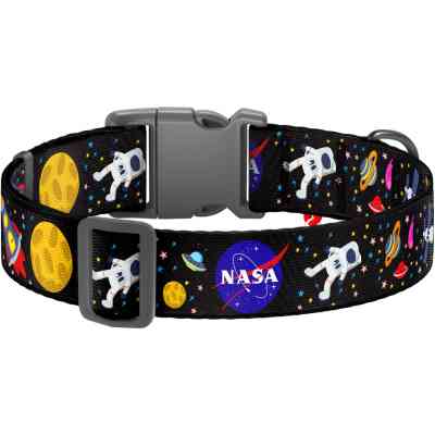 Ошейник для животных WAUDOG Nylon с QR паспортом NASA пластиковый фастекс M (4749) Винница