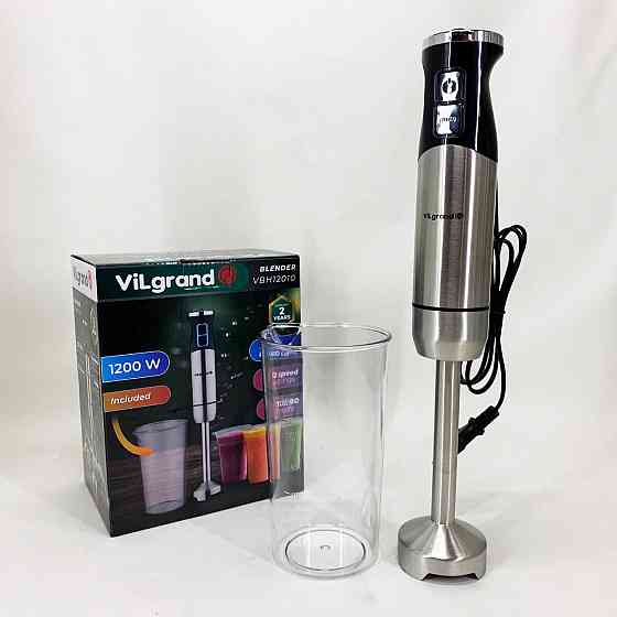 Кухонный комбайн металлический VILGRAND VBH12010 1200 Вт, Портативный блендер измельчитель SD-15 Львов