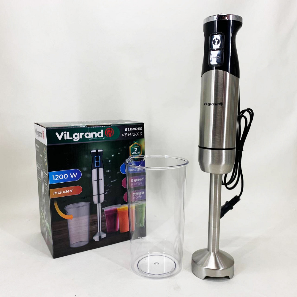 Кухонный комбайн металлический VILGRAND VBH12010 1200 Вт, Портативный блендер измельчитель SD-15 Львов - изображение 3
