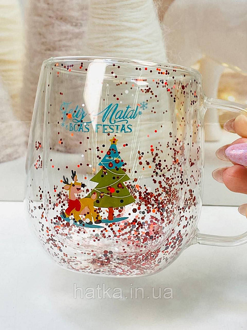 Кухоль чашка подвійне скло Olens "Аромат годування" 370 мл Ручне миття 102-1180 Київ - фото 2