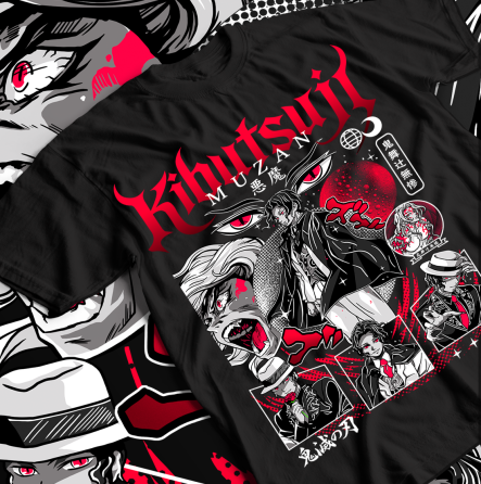 Футболка аниме Истребитель демонов оверсайз (S/M/L) Черний AnimeJ0717 Днепр