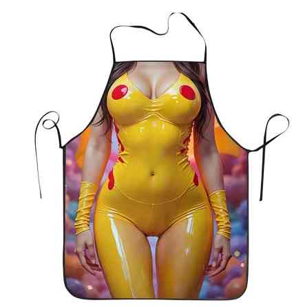 Фартух з приколом для жінок дівчина на малюнку 72 на 53 см різнобарвний Київ