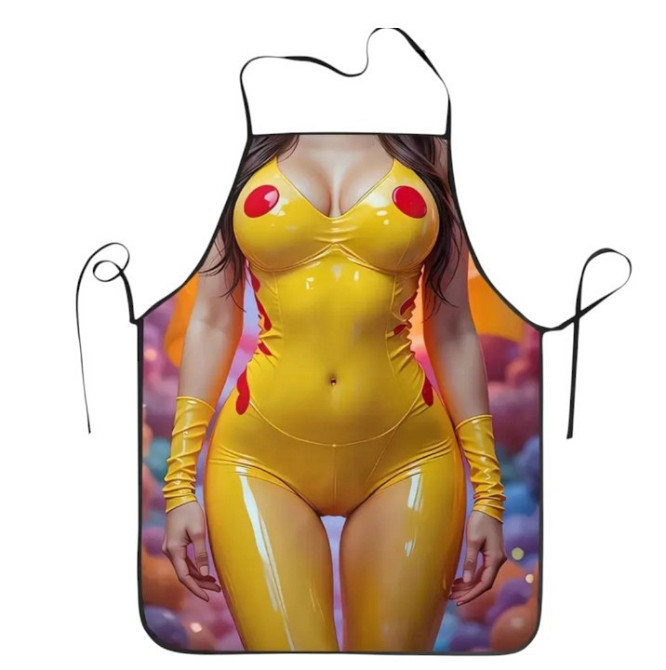 Фартух з приколом для жінок дівчина на малюнку 72 на 53 см різнобарвний Київ - фото 1