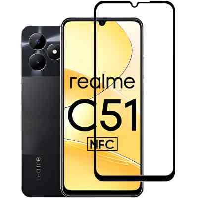 Стекло защитное BeCover Realme C51 Black (710301) Винница