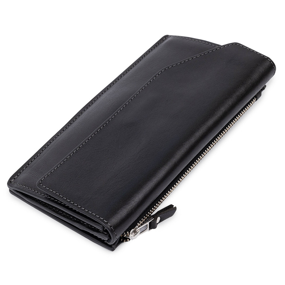 Практичное стильное портмоне унисекс Черный (GRANDE PELLE) Киев - изображение 6