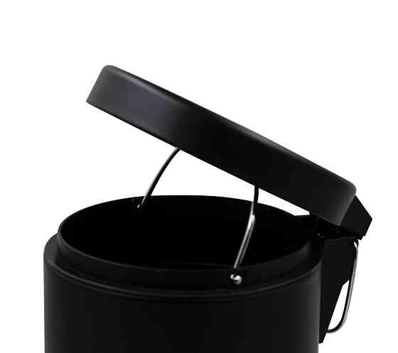 Кругле сміттєве відро Zerix Solo-TC0107 Black 7 л – стильне та компактне Харків