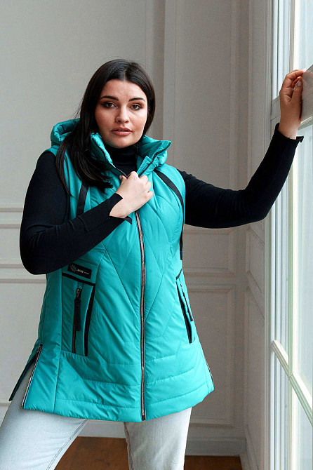 Жіноча демісезонна куртка трансформер. Куртка жилет 52-66р Київ - фото 9