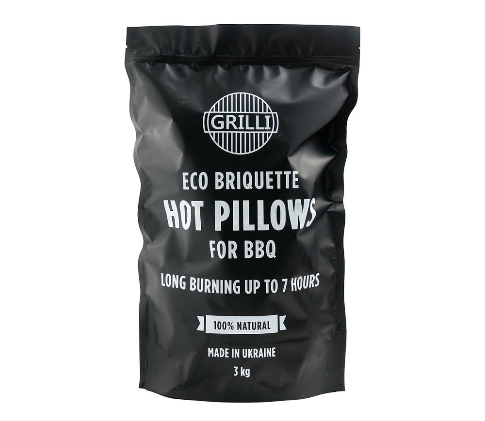 Деревно-вугільний екобрикет Hot Pillows 3 кг GRILLI 777777 Код: 010482 Рівне - фото 9