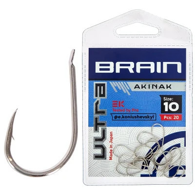 Крючок Brain fishing Ultra Akinak 10 (20шт/уп) (1858.52.54) Винница - изображение 1