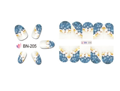 Стикеры на ногти новогодние банты, размер стикера 6*5см, инструкция по применению есть в описании Киев - изображение 1