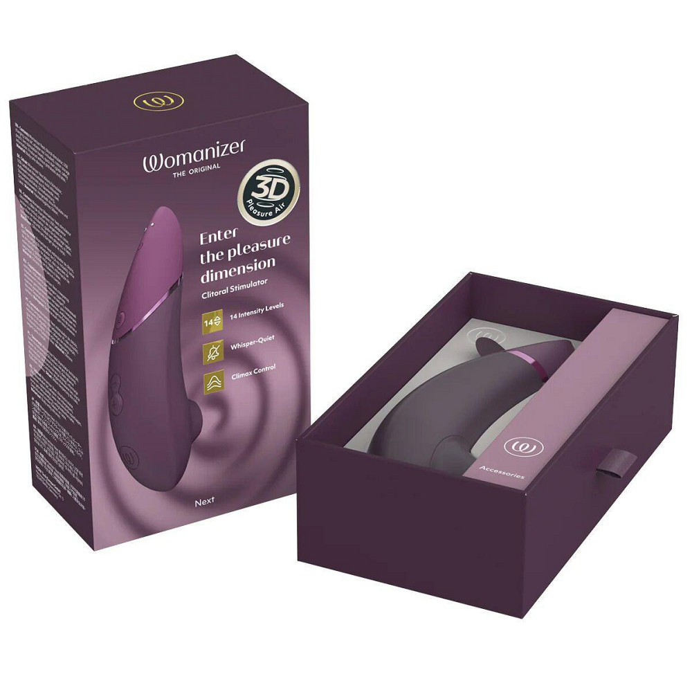 Вакуумный клиторальный стимулятор Womanizer Next Dark Purple, 3D Pleasure Air, 14 уровней интенсивности Sex Aura Киев - изображение 7