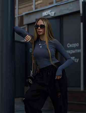 Женский базовый боди с длинным рукавом микродайвинг Графит, 44/46 Одесса