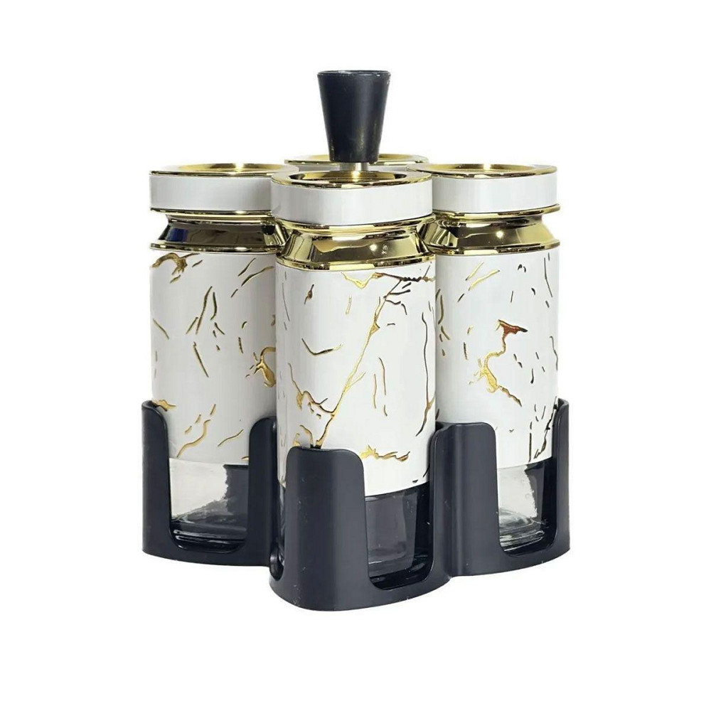 Набір баночок для спецій 4 шт 120 мл карусель для зберігання спецій HP-1330 Київ - фото 1