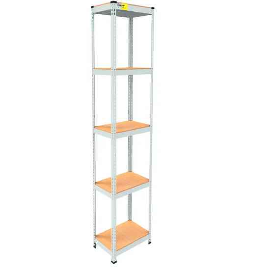 Металевий стелаж Emby Light Series (розмір 2400х450x300мм) 5 полиць ДСП до 100кг Білий Київ