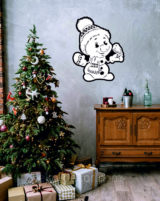 Декоративне настінне Панно «Сніговик», Декор на стену Київ - фото 1