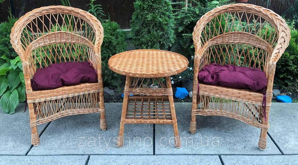 Плетеная мебель на балкон с подушками Киев - изображение 8