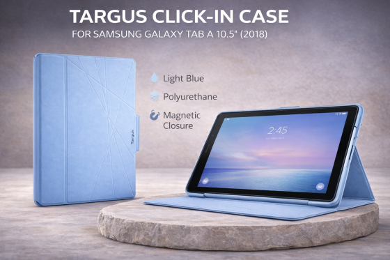 Чохол Targus Click-In для Samsung Galaxy Tab A 10.5" (2018), легкий блакитний, поліуретан, з магнітною застібкою Київ