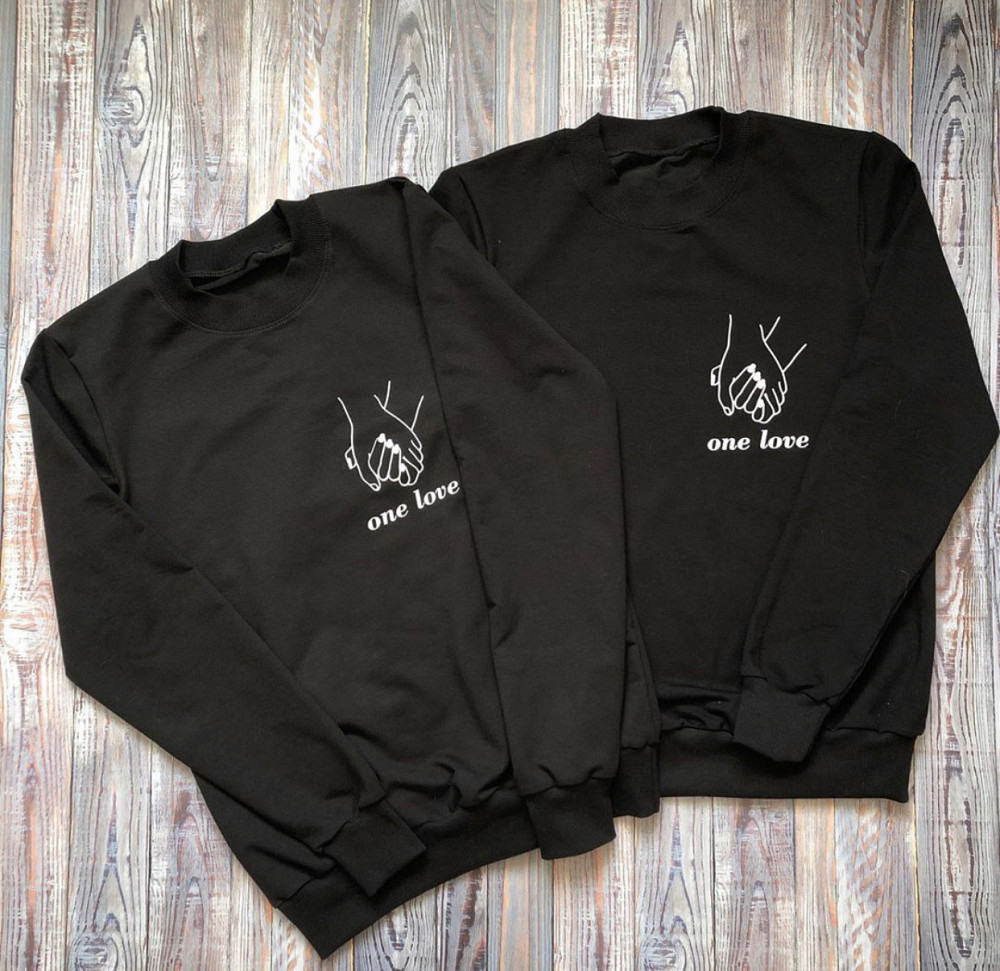 Парні світшоти для хлопця та дівчини - one love Чернівці - фото 1