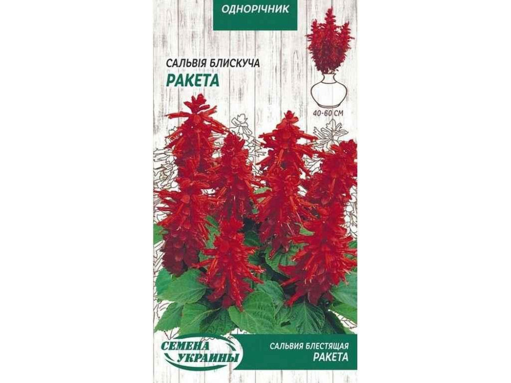 Сальвія блискуча Ракета ОД 0,2г (10 пачок) ТМ СЕМЕНА УКРАИНЫ   Solmir Київ - фото 1