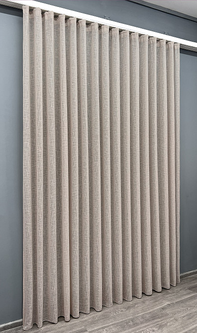 Тюль VR-Textil 1980т Лен однотонный Капучино 400х270 см (42-1039) Киев - изображение 3
