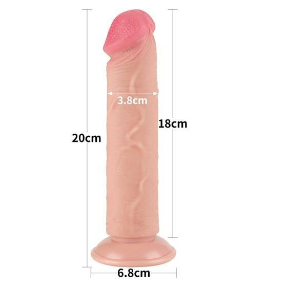 Фаллоимитатор - Sliding-Skin Dual Layer Dong 8