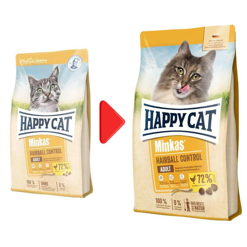 Happy Cat Minkas Hairball Control (Хэппи Кэт Минкас Хербал) корм для котов с птицей от комков шерсти в ЖКТ 4 кг. Запорожье - изображение 2