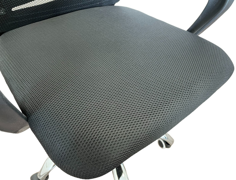 Офісне крісло керівника Tehforward Barsa хром Tilt Чорний Дніпро - фото 4