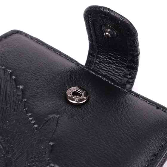 Стильный мужской бумажник с тиснением орла на лицевой стороне из натуральной кожи Vintage sale_15103 Черный Киев