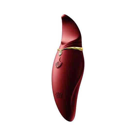 Вибратор 2в1 с язычком Zalo — Hero Wine Red, кристалл Swarovski Sex Aura Киев