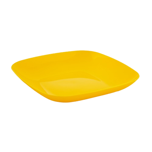 Тарілка 19*19*2,8см пластик темно-жовтий Алеана Житомир - фото 1