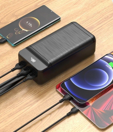Универсальная мобильная батарея XO PR159 60000mAh PD20W+QC22.5W (Черный) Винница - изображение 6