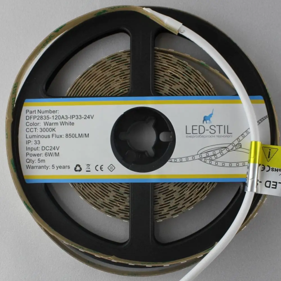 LED-STIL LED стрічка LED-STIL 6000K, 6 W, 2835, 128 шт, IP33, 24V, 950LM Коломия