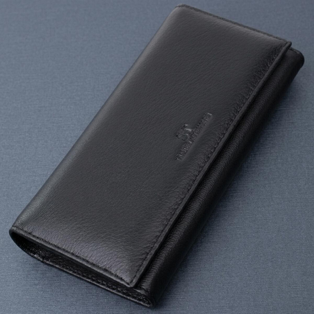 Женский классический кошелек из натуральной кожи ST Leather 22676 Черный Киев - изображение 11