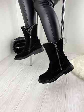 Ботинки D and V черные натуральная замша зима высота 19см размер 37 (3031) Коломыя