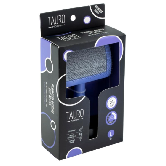 Tauro Pro Line Royal Щітка пластикова тонкі та м'які зубчики з нержавіючої сталі 11 мм, фіолетова, велика 17,5 x 10,6 x 6,2 см Київ