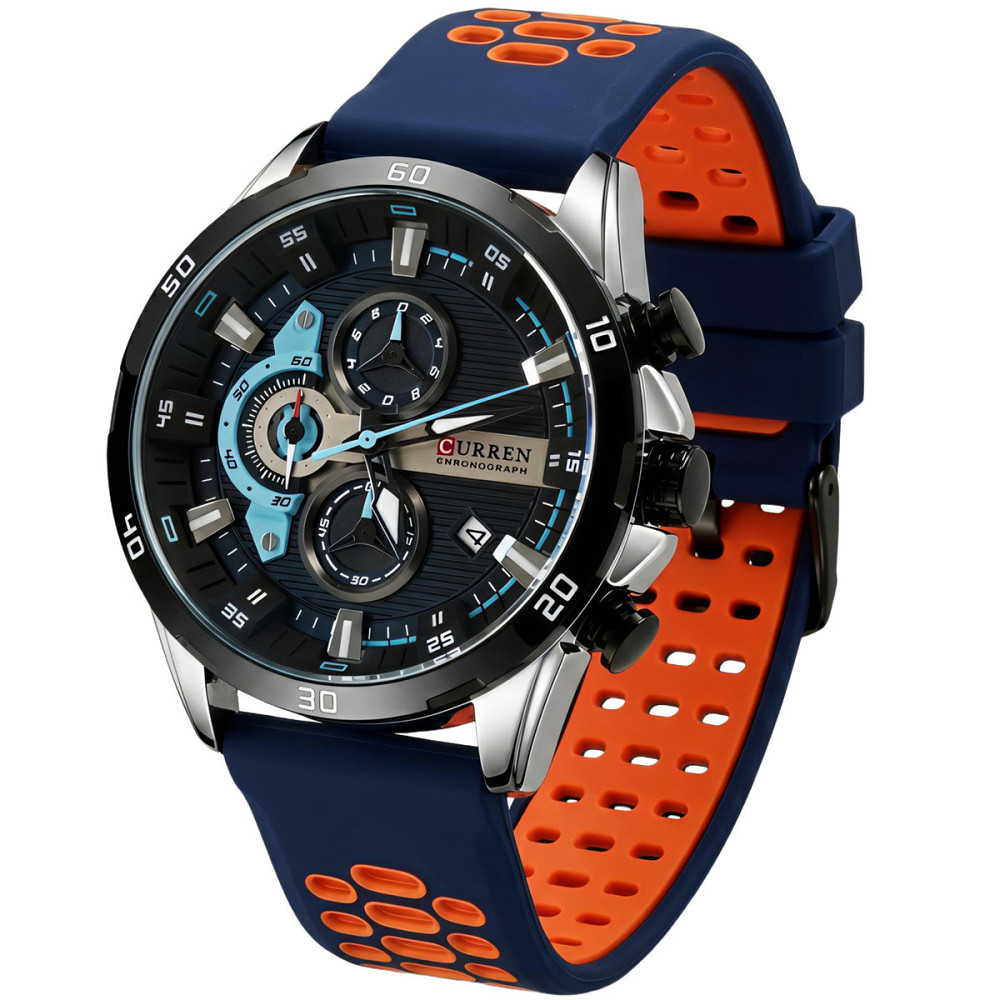 Годинник чоловічий наручний Curren Roberto Lava Blue (2 ремінці) Вінниця - фото 10