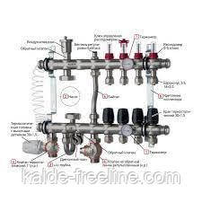 Колектор нижнє підключення 1012 нержавійка в зборі на 4 виходи Харків - фото 2